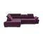 Canapé d'angle gauche TORINO tissu velvet violet