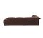 Canapé d'angle gauche TORINO tissu velvet marron