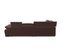 Canapé d'angle gauche TORINO tissu velvet marron