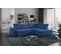 Canapé d'angle gauche TORINO tissu velvet bleu