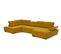 Canapé panoramique TORINO à gauche tissu velvet jaune
