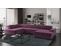 Canapé panoramique TORINO à gauche tissu velvet violet