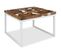 Table Basse Teck Résine 60x60x40 Cm