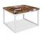 Table Basse Teck Résine 60x60x40 Cm