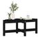 Table Basse Noir 87x48x35 Cm Bois Massif De Pin