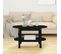 Table Basse Noir 80x45x45 Cm Bois Massif De Pin