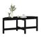 Table Basse Noir 118x63x45 Cm Bois Massif De Pin