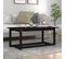 Table Basse Noir 110x55x45 Cm Bois Massif De Pin