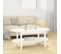 Table Basse Blanc 110x55x45 Cm Bois Massif De Pin