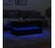 Table Basse Avec Lumières LED Noir 90x50x40 Cm