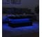 Table Basse Avec Lumières LED Noir 90x50x40 Cm