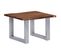 Table Basse Avec Bord Naturel 60x60x40 Cm Bois D'acacia Massif