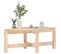 Table Basse 87x48x35 Cm Bois Massif De Pin