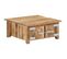 Table Basse 67x67x30 Cm Bois De Manguier Massif