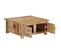 Table Basse 67x67x30 Cm Bois De Manguier Massif