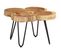 Table Basse 36 Cm 4 Troncs Bois D'acacia Massif