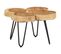 Table Basse 36 Cm 4 Troncs Bois D'acacia Massif