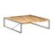 Table Basse 140x140x40 Cm Bois De Manguier Brut