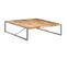 Table Basse 140x140x40 Cm Bois De Manguier Brut