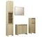 Ensemble De Meubles De Bain 4pcs Chêne Sonoma Bois D'ingénierie