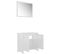 Ensemble De Meubles De Bain 4pcs Blanc Brillant Bois Ingénierie