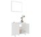 Ensemble De Meubles De Salle De Bain 4pcs Blanc Bois Ingénierie