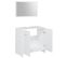 Ensemble De Meubles De Salle De Bain 3pcs Blanc Bois Ingénierie