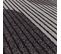 Tapis moderne tissé plat DISCO - Gris - 160x230 Cm