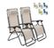 Lot De 2 Chaises Longues Pliantes Et Légères Multipositions Confortables Oasis