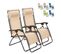 Lot De 2 Chaises Longues Pliantes Et Légères Multipositions Confortables Oasis