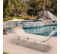 Bain De Soleil De Jardin Transat Piscine Pliant En Aluminium Maliss