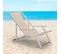 Chaise Pliante Longue Avec Accoudoirs Plage Jardin Camping Mira