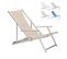 Chaise Pliante Longue Avec Accoudoirs Plage Jardin Camping Mira