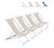 Lot De 4 Chaises Longue Pliante Réglable Pour Plage Et Camping Cove