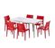 Ensemble 6 Chaises Et 1 Table 150x90cm Jardin Café Terrasse Robuchon