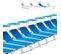 Lot De 20 Transat De Plage Bain De Soleil Avec Pare-soleil Catcool