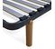 Pack Sommier Mira 20 Lattes + Jeu 4 Pieds Bois Avec Matelas   Gris 90x190 Cm