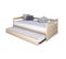 Pack Lit Gigogne Avec 2 Matelas Izao   Bois Naturel 90x190 Cm