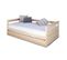 Pack Lit Gigogne Avec 2 Matelas Izao   Bois Naturel 90x190 Cm