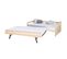 Pack Lit Gigogne Avec 2 Matelas Izao   Bois Naturel 90x190 Cm