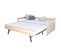 Pack Lit Gigogne Avec 2 Matelas Izao   Bois Naturel 90x190 Cm