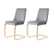 Lot de 2 Chaises En Velours - Gris