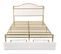 Lit Double 140 X 200 Avec Sommier à Lattes En Métal, Beige Clair (matelas Non Inclus)