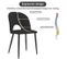 Lot De 4 Chaises Design Avec Dossier Rembourré Et Assise En Velours, Noire