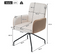 Ensemble De 2 Chaises Assorties En Velours, Chaise De Salle À Manger, Beige