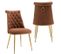 Lot De 2 Chaises En Velours - Marron