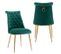 Lot De 2 Chaises En Velours - Vert