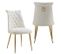 Lot De 2 Chaises En Velours - Blanc