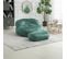 Fauteuil Confortable Et Moelleux Avec Ottoman - Vert