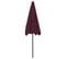 Parasol De Plage Rouge Bordeaux 200x125 Cm